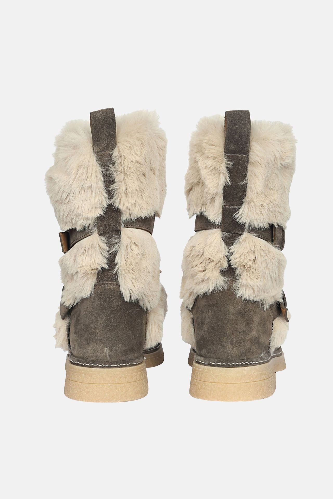 Jelavu -  Parla - Mid shaft Suede & Shearling Cozy Boots - Jelavu.com