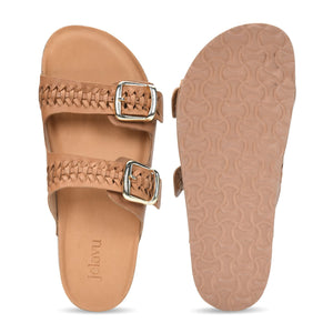 Melrose -Cognac Sandals - Jelavu.com